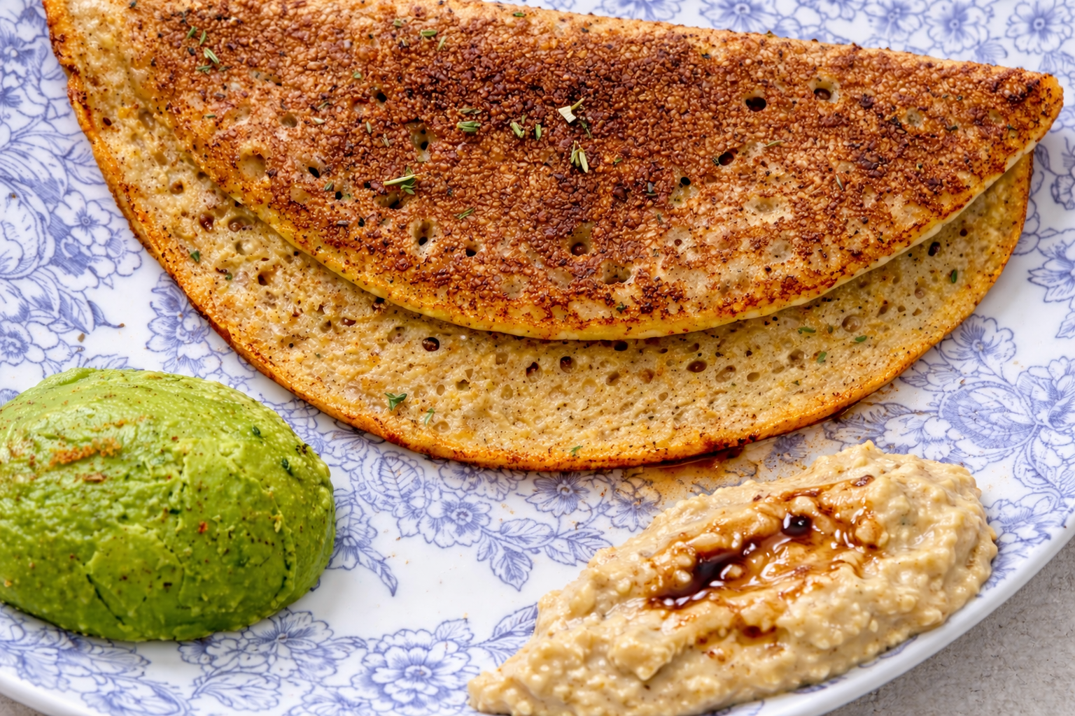 omletă vegană cu linte